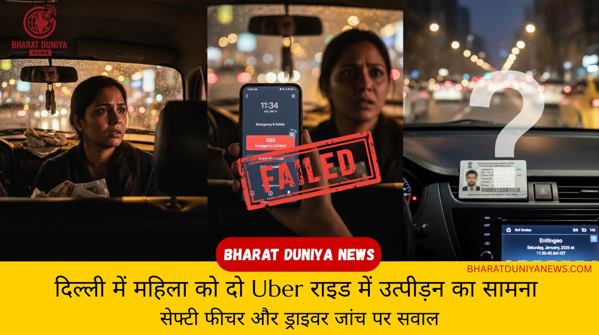 Delhi woman harassment in two Uber rides safety concerns